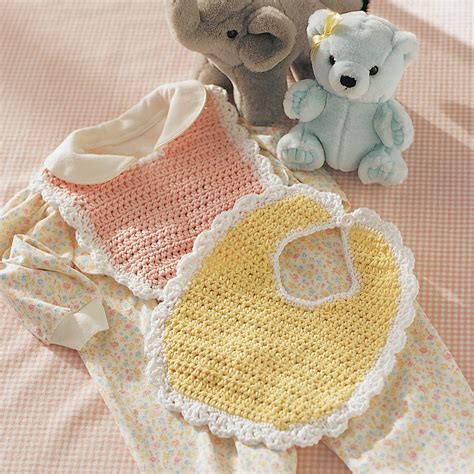 Lily Sugarn Cream Baby Bib Pattern Yarnspirations Crochet Baby