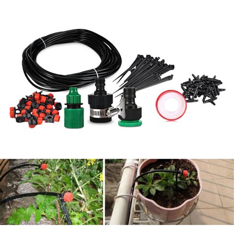 25m Diy Micro Spray Drip Irrigation System With Water Dropper In