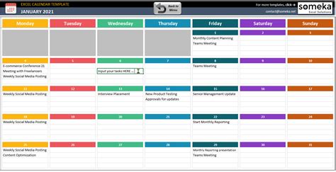 Dynamic Calendar Excel Template 2023 Blank Calendar In Excel