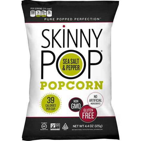 Skinny Pop Sea Salt And Pepper Popcorn 44 Ozpack Of 12
