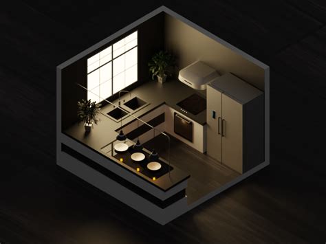 Blender 3d Kitchen Design By Michail Kolaros On Dribbble