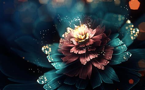 Digital Flower Wallpaper 3d And Abstract Wallpaper Better