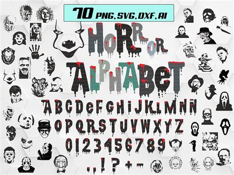 Dripping Alphabet Svg Scary Alphabet Svg Horror Svg Horror Alphabet Svg