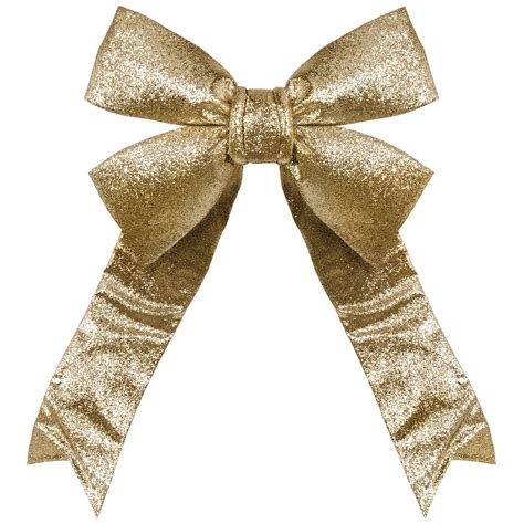 Gold Decorative D Glitter Christmas Bow