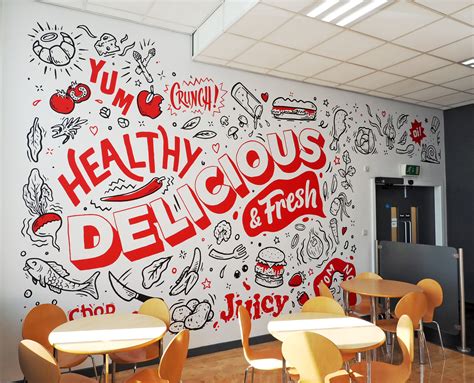 Cafe Wall Mural Design At Lincoln College