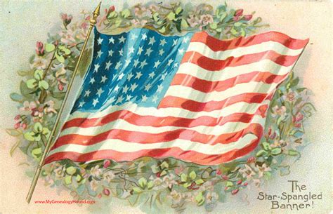 The Star Spangled Banner Flag Day June 14th Vintage Postcard