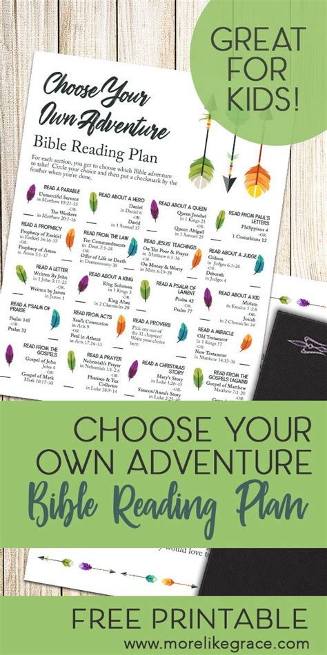 Choose Your Own Adventure Bible Reading Plan Free Printable More