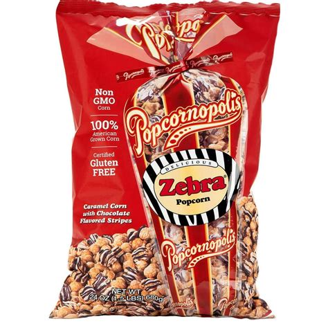 Popcornopolis Zebra Popcorn 24 Ounce