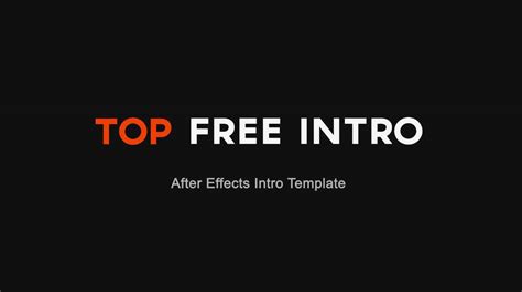 And the best thing is, everything is free. Best After Effects Intro Template Free Download #66 ...