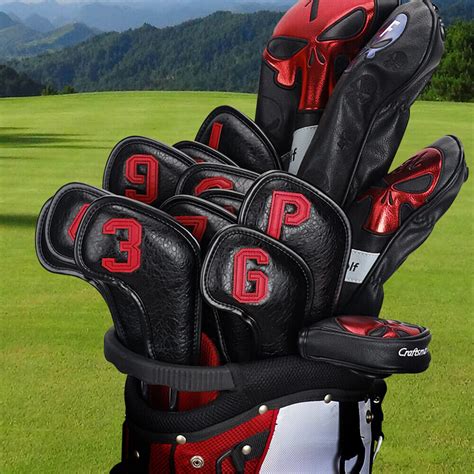 Iron Head Covers Golf Club Leather Headcovers Set For Callaway Ping