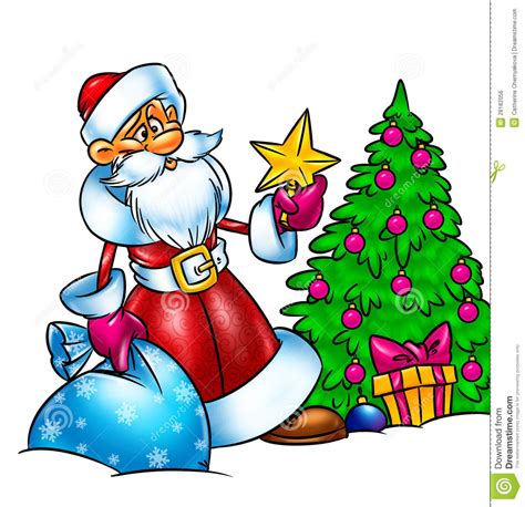 Russian Christmas Santa Claus Cartoon Stock Illustration Illustration