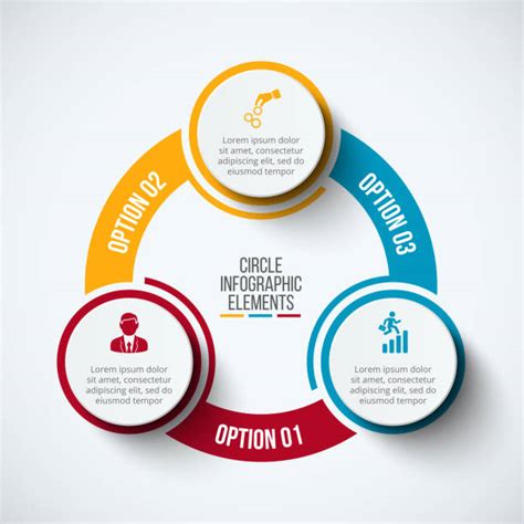 Three Objectives Infographic Illustrations Royalty Free Vector