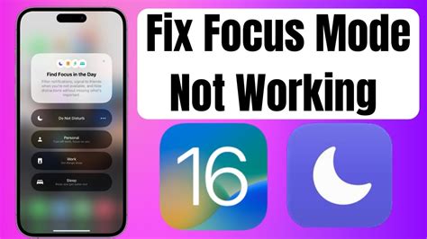 How To Fix Focus Mode Not Working Ios 16 Iphone And Ipad Youtube