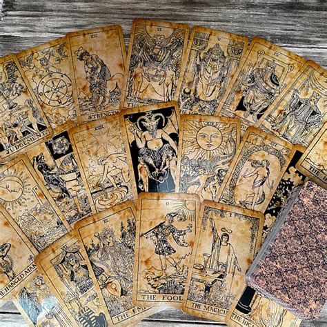 Tarot Deck Plastic Vintage Tarot Cards Tarot Deck 78 Cards Etsy