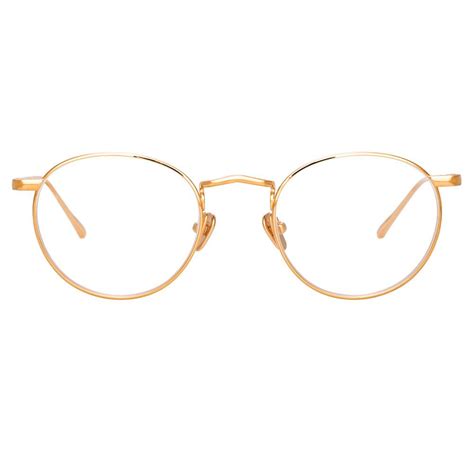 Bronson Oval Glasses In Rose Gold Frame By Linda Farrow Linda Farrow Us
