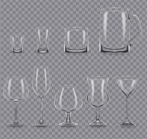 Different Glass Cup Illustration Vectors Uidownload