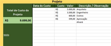 Planilha De Construção E Reformas Tudo Excel