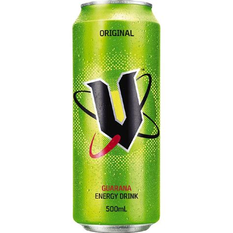 V Energy Drinks Can Green 500ml The Warehouse