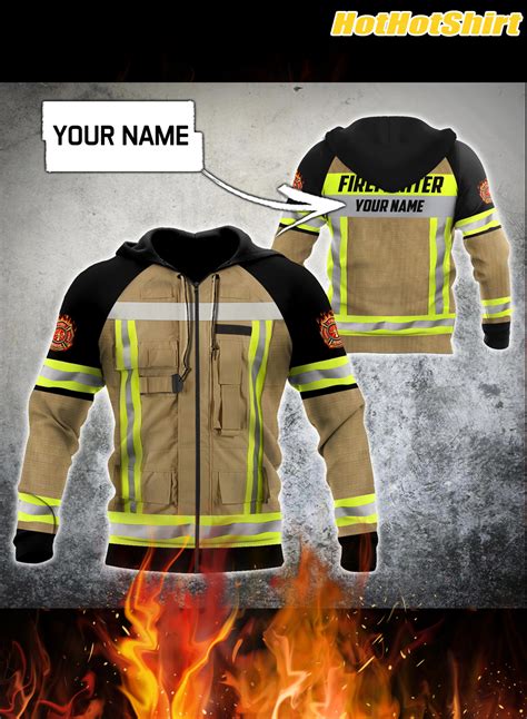 Customize Name Firefighter 3D All Printed Hoodie