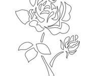 Printable Rose Stencils Silhouettes And Templates Ideas Rose Stencil Realistic Rose