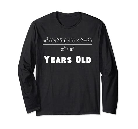 21 Years Old Math Equation 21st Birthday Long Sleeve T Shirt Ln Lntee
