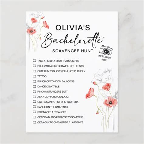 best bachelorette scavenger hunt free print details for weddings