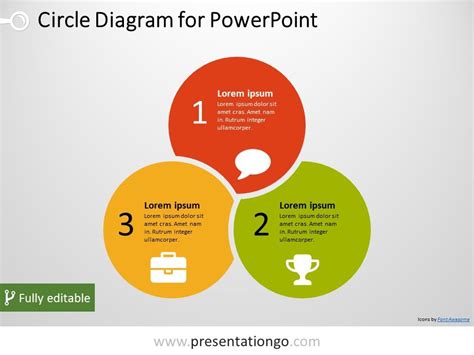 3 Circle Powerpoint Diagram Presentationgo Circle Diagram