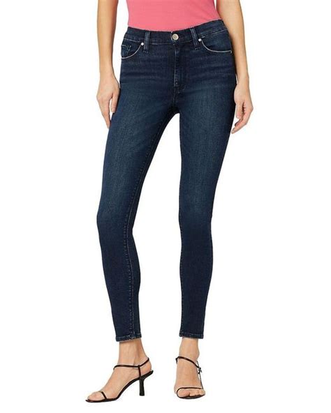 H By Hudson Hudson Barbara High Rise Super Skinny Crop Jeans In Blue Lyst