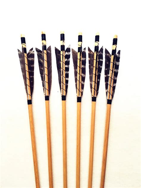 Buy 12pk Handmade Wooden Arrows Eagle Turkey Feather