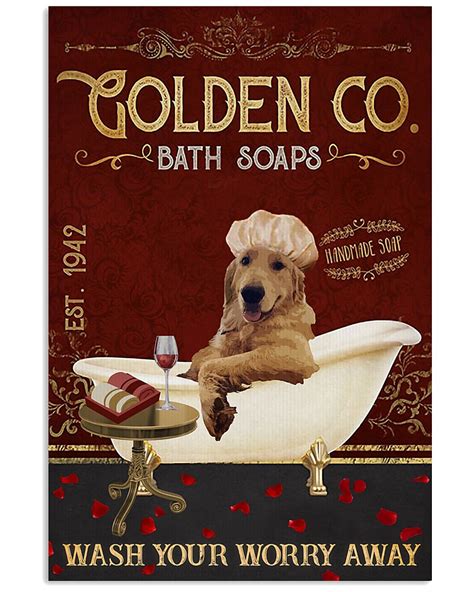 Golden Retriever Bath Soap Wash Your Worries Away