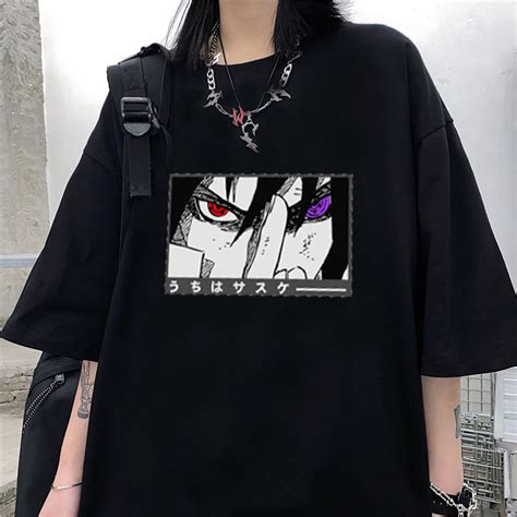 Camisa Anime Japonesa Feminina Camiseta Naruto Uchiha Itachi Impresso