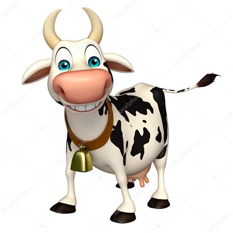 Fun Cow Funny Cartoon Character — Stock Photo © Visible3dscience 102655230