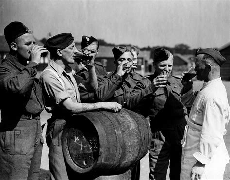 British Troops Released From A German Prison Camp 1944 Drinking English