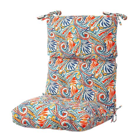 Romhouse Outdoor High Back Patio Chair Cushion With Ties 44 X 21 X 4