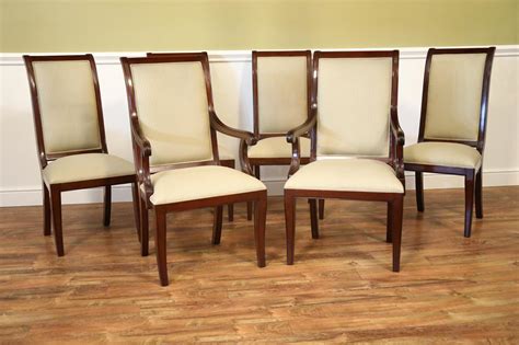 We've turned this spanish mediterranean house into a bright livable space with new lighting, furniture and paint. Set of 8 Solid Mahogany Transitional Dining Room Chairs - SALE
