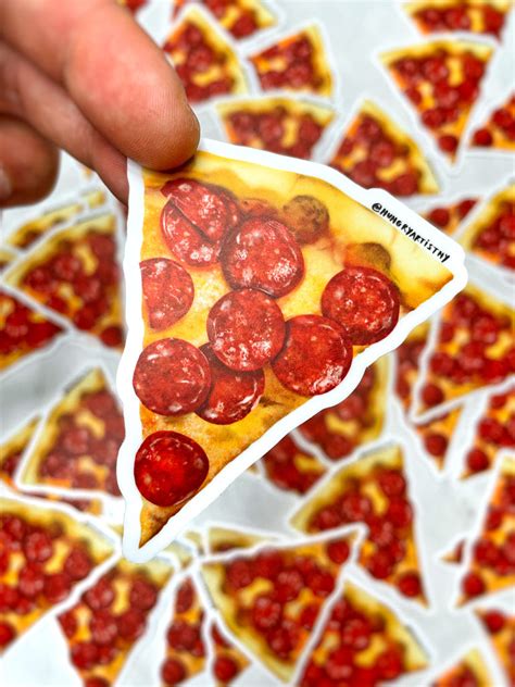 Pepperoni Pizza Slice Sticker Hungry Artist Ny