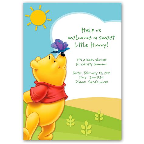 Free Printable Winnie The Pooh Baby Shower Invitations Printable Word