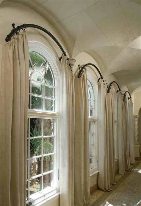 Use curtain scarves or lengths of sheer fabric as swag valances to highlight an arched window. 11 best Eyebrow window coverings images on Pinterest ...
