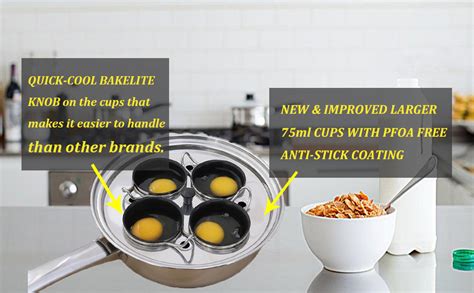 6 Cups Stainless Steel Egg Poacher Bpa Free Stainless Steel Poached Egg