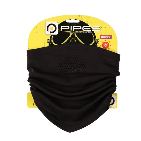 Pipes Neck Warmer Solid Black Pnw 09 Ridez Inc
