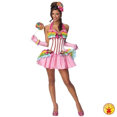 Rub Damen Karneval Halloween Kostüm Lollipop Lutscher Candy Girl
