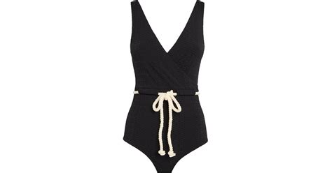 Lisa Marie Fernandez Cotton Terry Cloth Yazmin Swimsuit In Black Lyst Uk