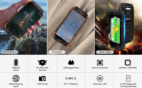 Rugged Smartphone Unlockedpoptel P9000max Ip68 Waterproof