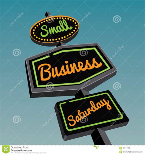 Small Business Saturday Road Sign Design Stock Vector Image 62741169