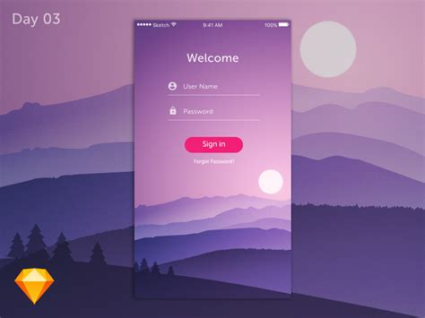 No this page is not useful. Login Form - Sunset Illustration Freebie - Download Sketch ...