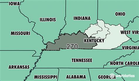 Map Of Kentucky And Surrounding States Printable Map