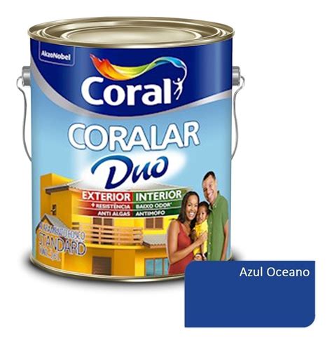 Tinta P Parede Externa Coralar Duo Coral Azul Oceano 36l R 7200