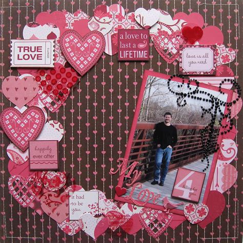 Layout My Love Scrapbook Inspiration Valentine Day Love Crafts