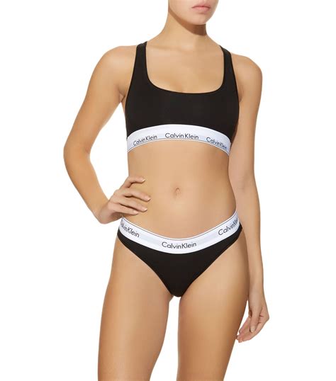 Calvin Klein Womens Monogram Logo Bikini Panty Underwear White Plus