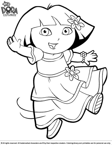 dora dress coloring pages coloring pages